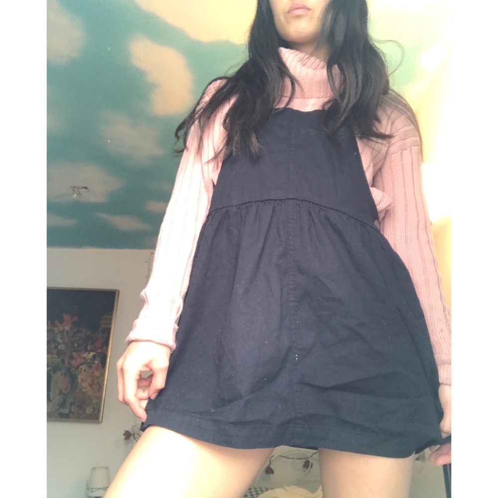 Black overall skirt